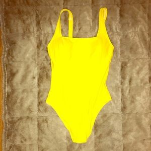 BRIGHT YELLOW ONE PIECE SWIMSUIT only worn once!